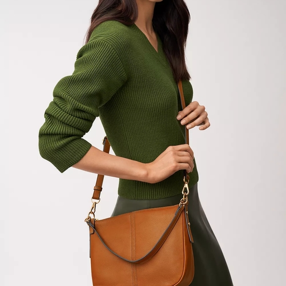 Jolie Fossil bag. Baby blue with basket weave textured design - Picture 11 of 12